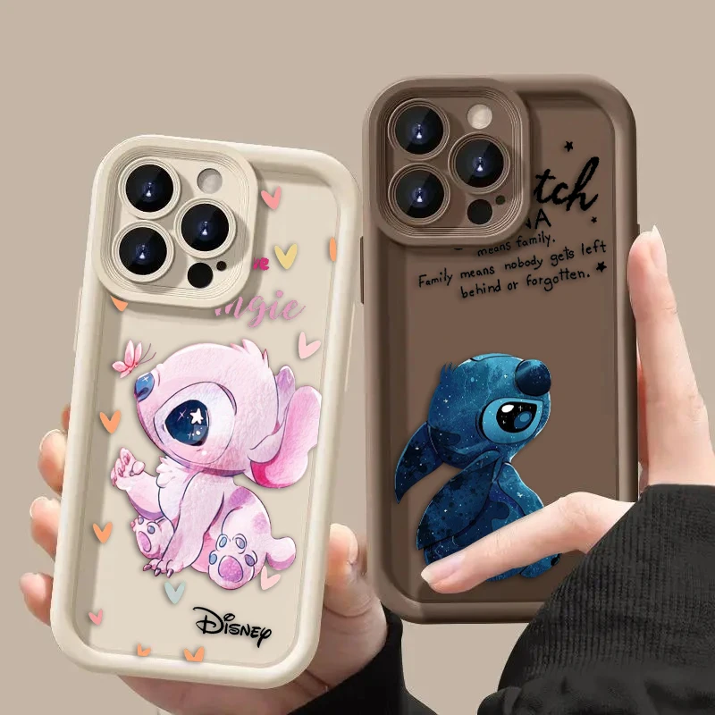 Disney Angie Stitch For iPhone 15 14 13 12 11 Pro Max XS Max X XR 7 8 Plus 6S Eye Ladder Phone Case