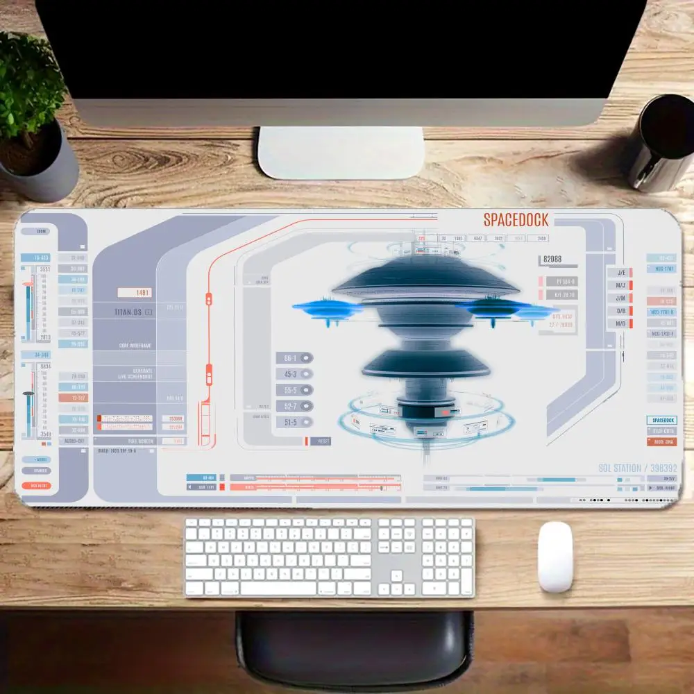 

White Mouse Pad Starship Laptop Offices Mousepad Desktop Decor Extended Pads Pc Keyboard Mice Mat Large Gamer Table Mat Playmat