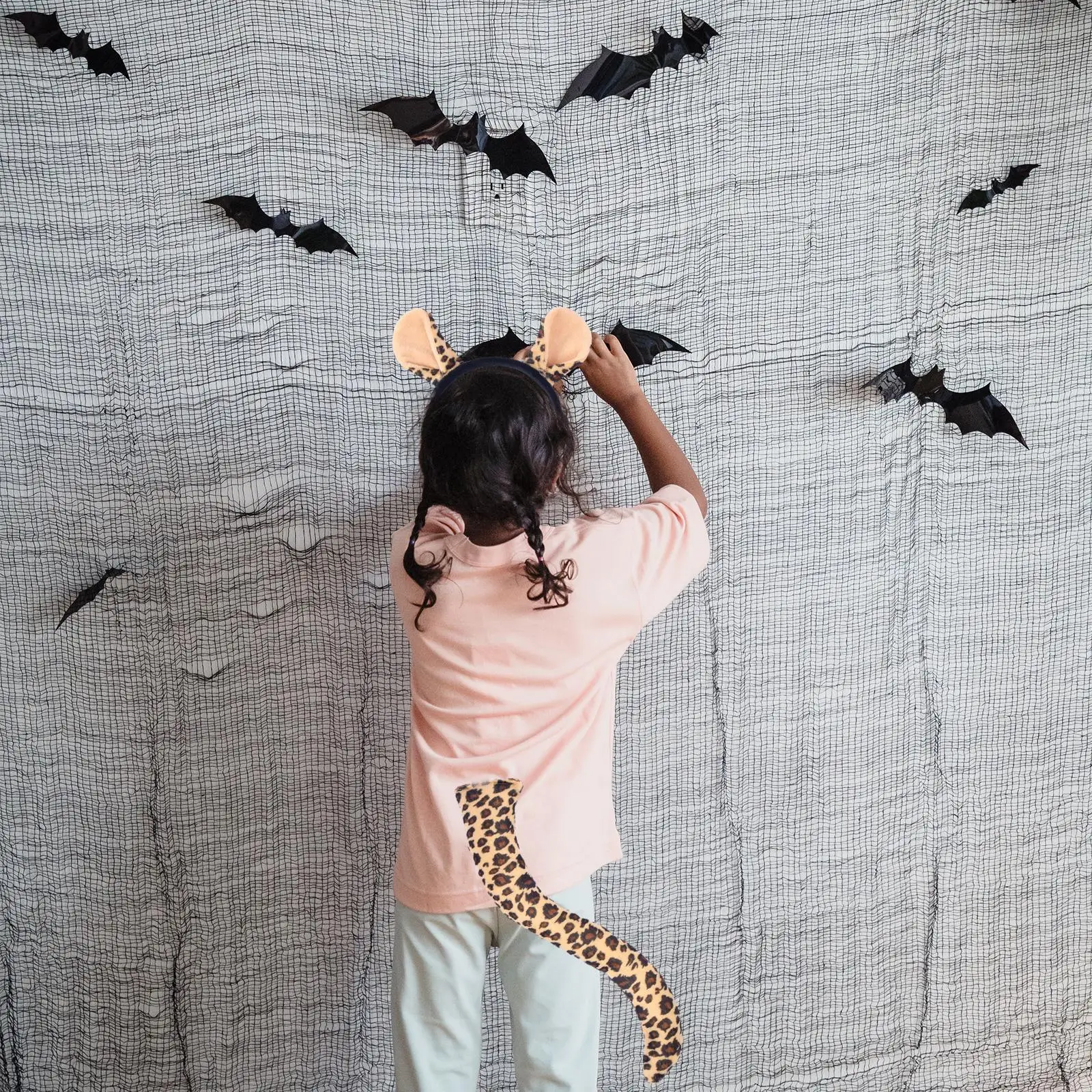 Brown Leopard Ears and Long Tail Headband Dressing up Cosplay for Fancy Party Birthday Gifts Stage Performance Prom Halloween