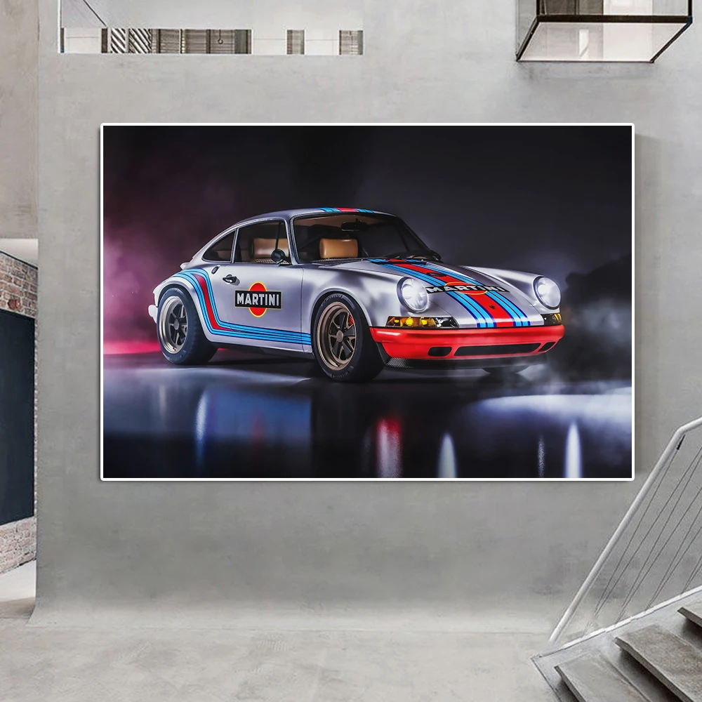 Modern Fashion Supercar 911 Carrera RSR Canvas Painting Abstract Racing Graffiti Poster Sports Car Club Wall Art Room Decor Gift