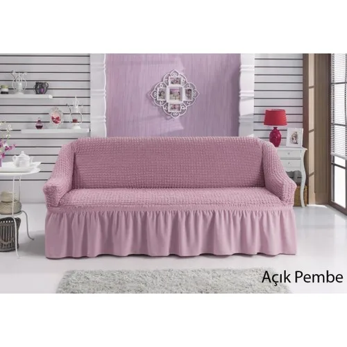 Karna Home 2 Seater Sofa Sofa Cover Pink