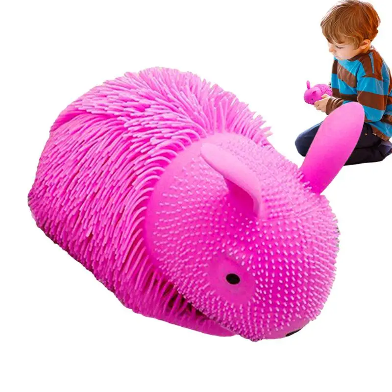 Stress Toys For Kids Long Haired TPR Hairball Dog Toy For Stress Relief Sturdy Soft Squeeze Vent Relief Fun Squeezable Companion