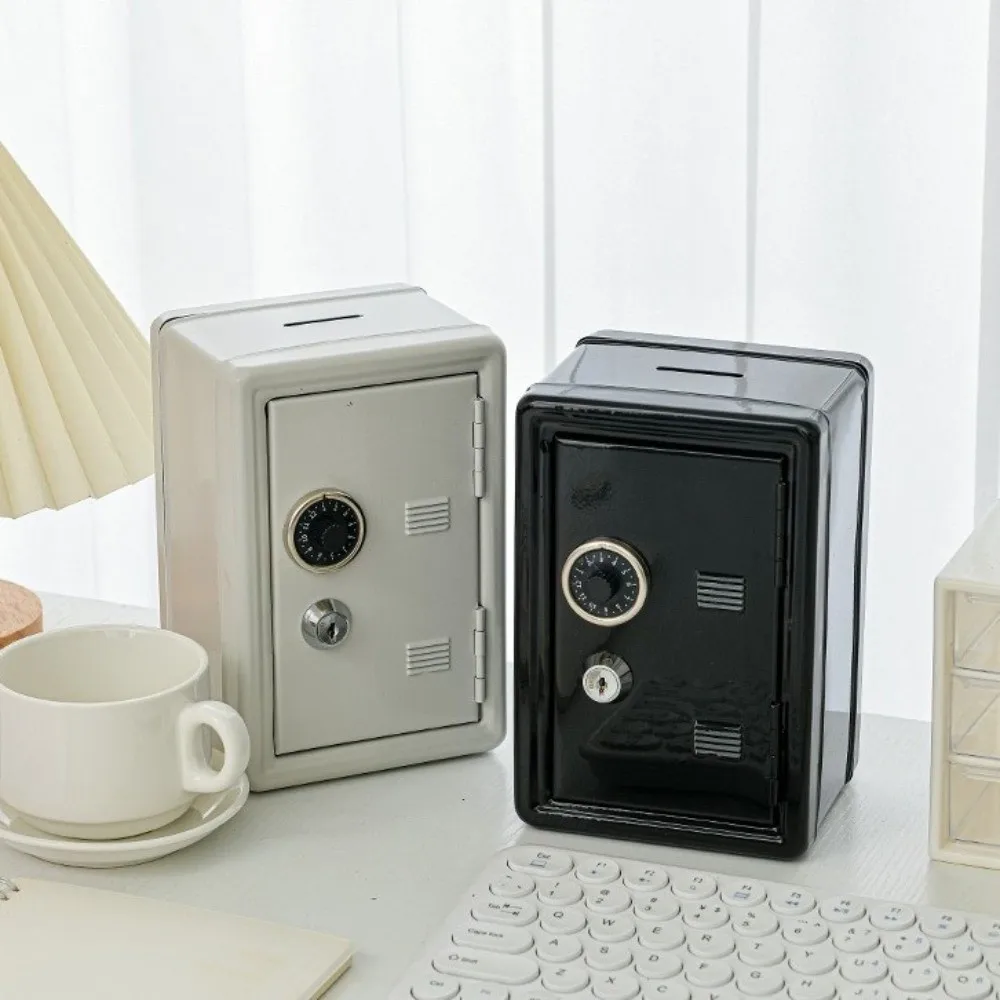 Decorative Box Password Lock Mini Safe Box Cabinet Metal Strongbox Anti-Theft Piggy Bank Household Use