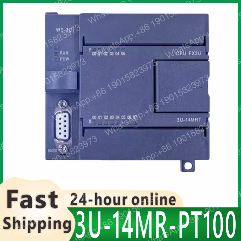 FX3U-14MT 14MR 14MRT ПЛК 8 входов/6 выходов, аналоговый модуль 6AD 2DA, RTU Modbus 485, опция PT100 K-термопара с 2-канальным счетчиком на 60K.