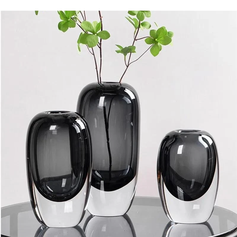 Crystal Glass Flower Circular Thickness Transparency Terrarium Flowerpot Vase Floral Accessories Home Decoration