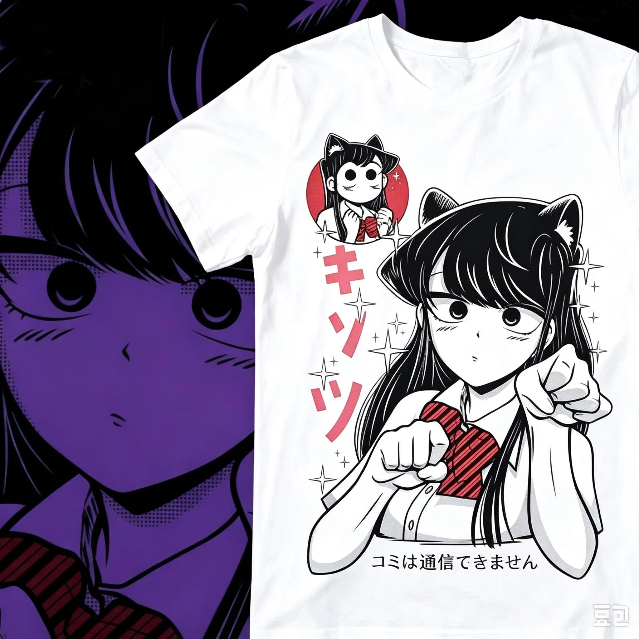 Komi Shoko Graphic T‑Shirt Komi Can't Communicate Vintage Anime Otaku Harajuku Streetwear Unisex Oversized Short Sleeve Tee Tops