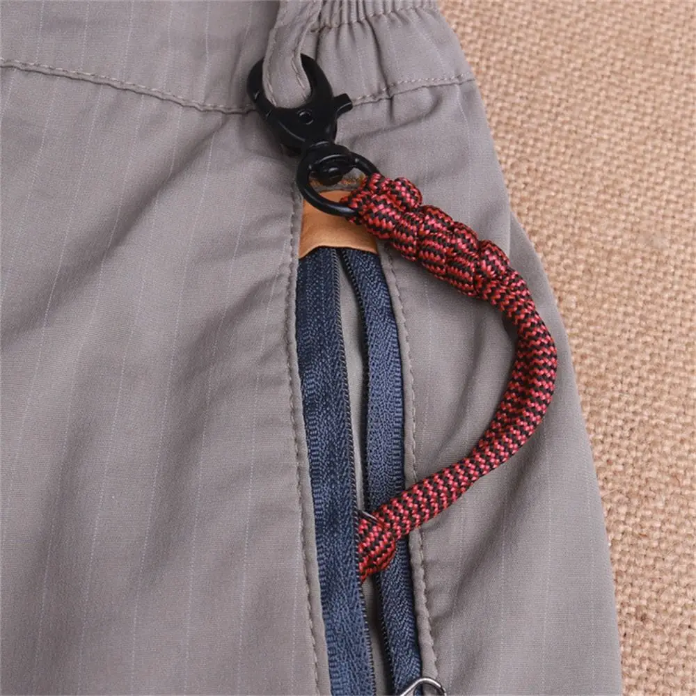 Snake Knot Paracord Keychain Double Buckle High Strength Umbrella Rope Keyring Handmade Braided Parachute Cord Keychain