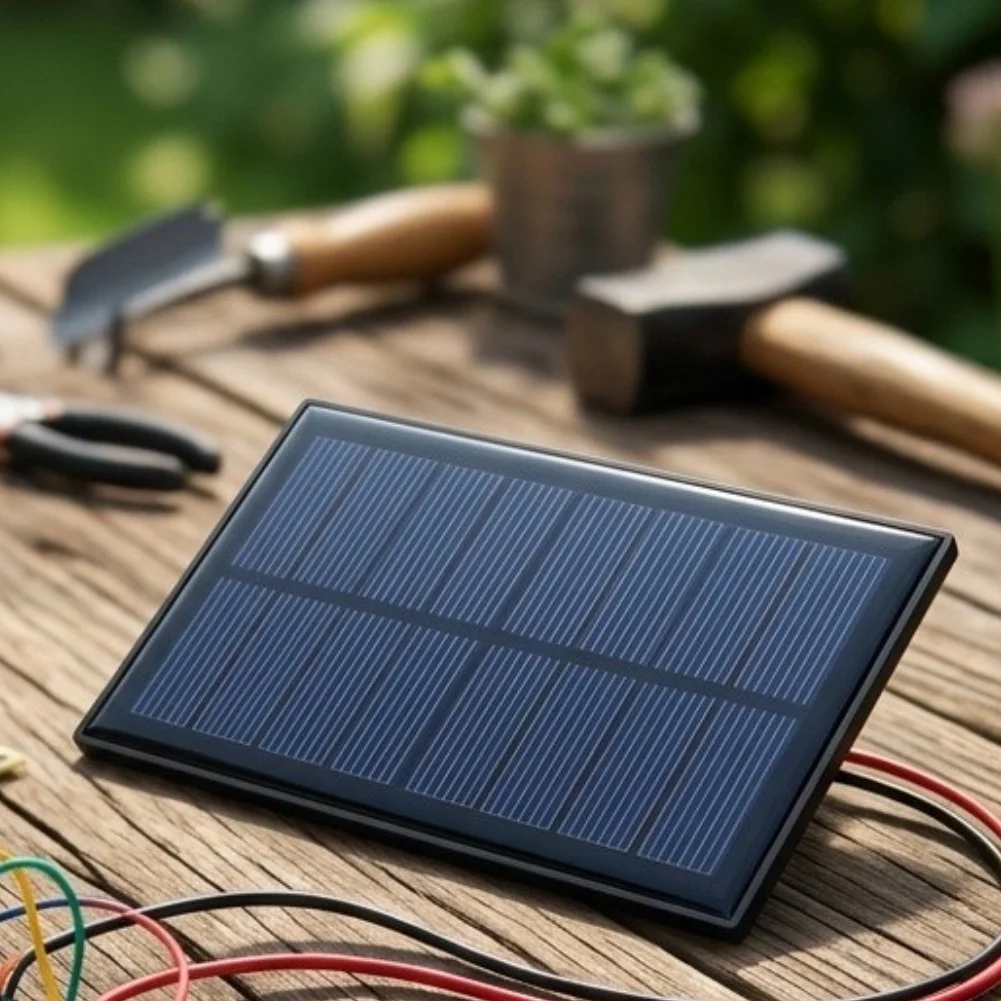 6 Solar Panels 5V 30mA Epoxy Coated with 15cm Leads for Rechargeable Battery Trickle Charging and Solar Prototypes