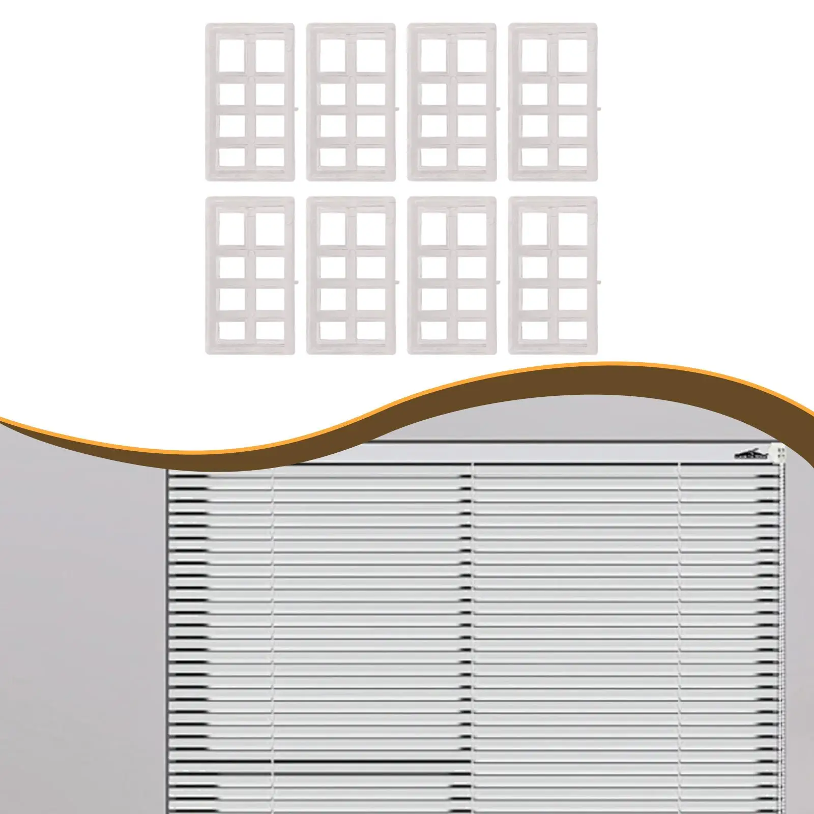 Transparent Curtain Bracket Spacer Blocks Heavy Duty Window Blinds Shade Fitting for Indoors