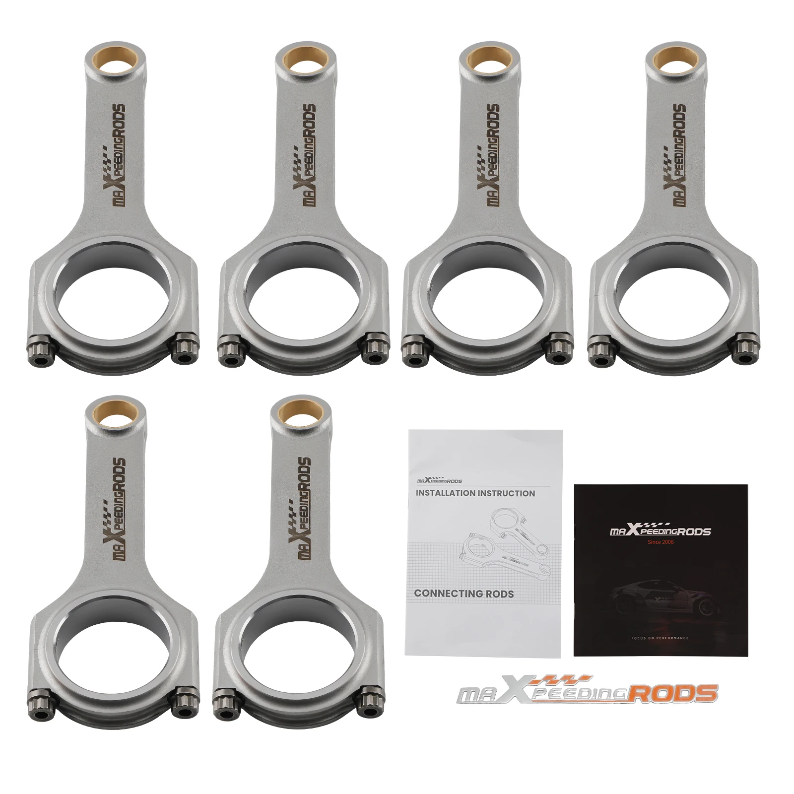 Connecting Rods EN24 Forged Steel H-Beam 145mm for BMW N54B30 3.0 E90 E91 E92 Piston Rods Fit TURBO E90 E91 E92 ARP Bolts Bellie