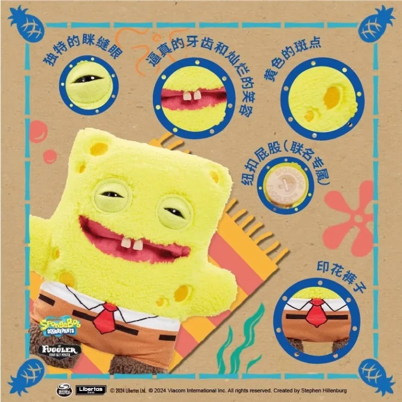 Fuggler Weiche Plüschpuppe SpongeBob Schwammkopf Zähne Monster Serie Hässliches Spielzeug 22 cm Cartoon-Figuren Lustiges Sammeln Kinder Geschenk