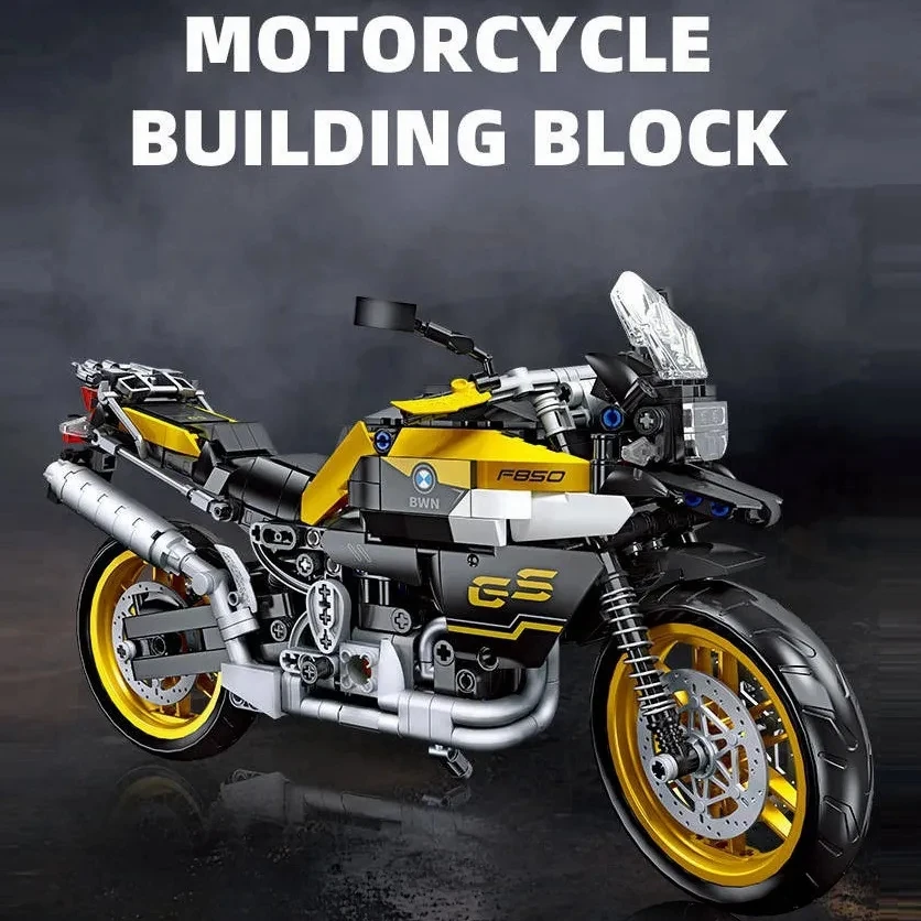 Ideas Series City Locomotive Motorcycle Building Block Technical F850 GS Motorbike Bricks Model Toy For Children Gift MOC