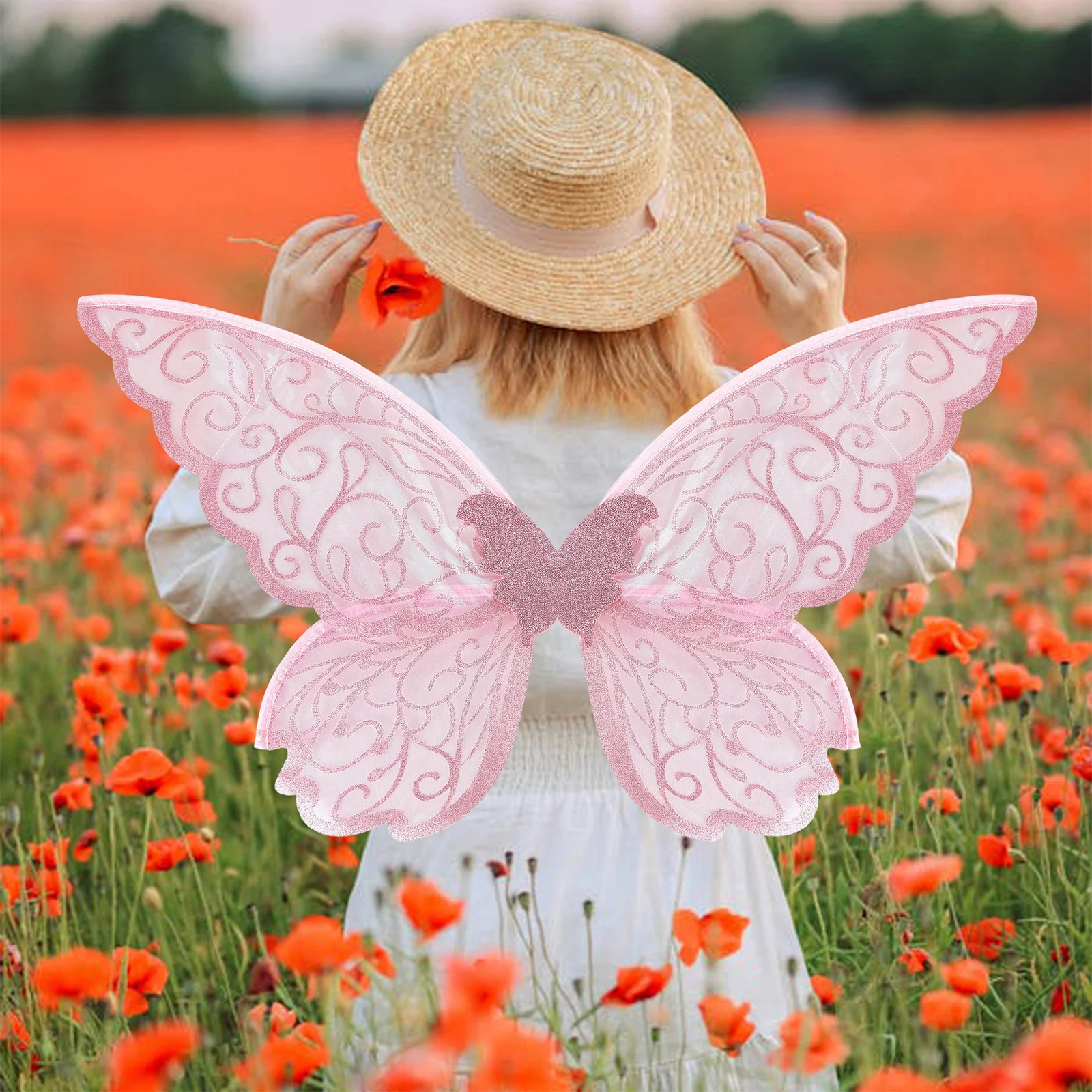 

Butterfly Wings Cosplay Props for Birthday Theme Party Prom Fairy Wings for Girls Glitter Costumes Accessories