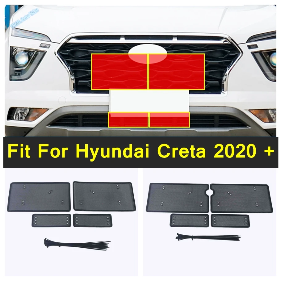 

Middle Grille Insect Screening Mesh Front Grill Net Fit For Hyundai Creta 2020 - 2022 Car Refit Garnish Accessories