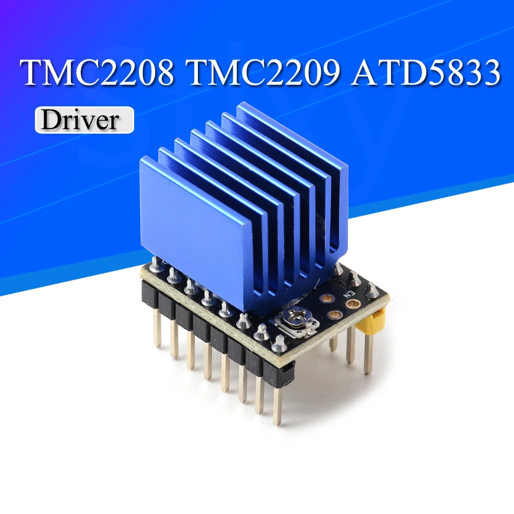 TMC2208 TMC2209 ATD5833 V2.0 z radiatorem sterownik silnika krokowego StepStick części drukarki 3d 2.5A 256 podział ciche drukowanie
