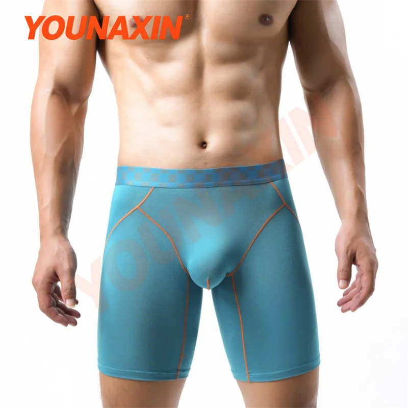 5 Pieces Men's Underwear Breathable Bamboo Fiber Boxer Briefs Training Fitness Sports Shorts Quick Drying M L XL 2XL YOUNAXIN