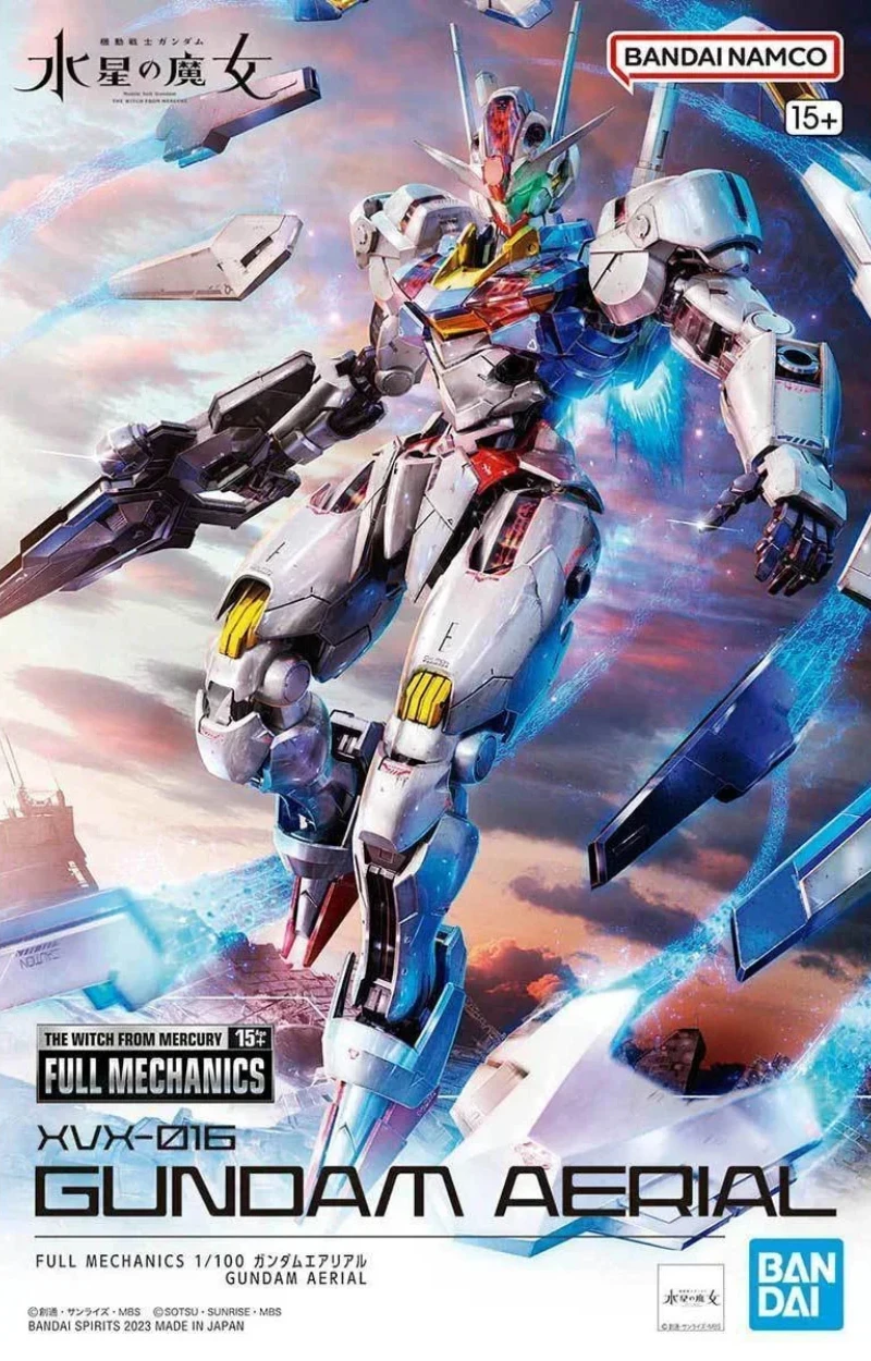 In Stock Bandai BB Original FULL MECHANICS FM 1/100 Witch Mercury GUNDAM AERIAL Anime Action Figure Assembly Model Kit Toy Gift