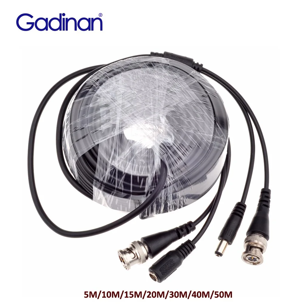 

Gadinan CCTV Cable Video Output DC Plug Cable for AHD/Analog cctv camera 5M/10M/15M/20M/30M/40M/50M CCTV BNC Power/video Cable