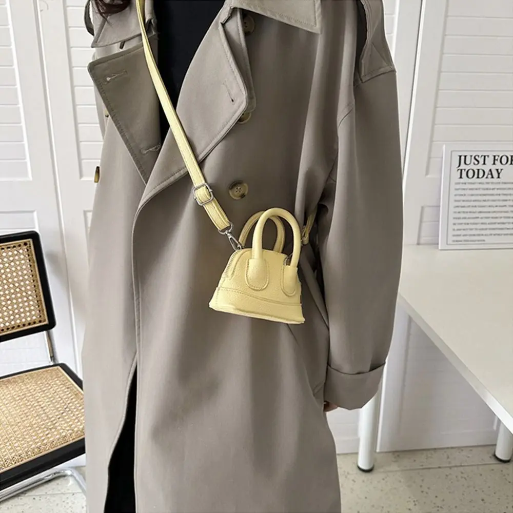 Solid Color Mini PU Crossbody Bag Handbag Small Square Bag Parent-child Bag Fashion Design PU Leather Sweet Shoulder Bag Girls