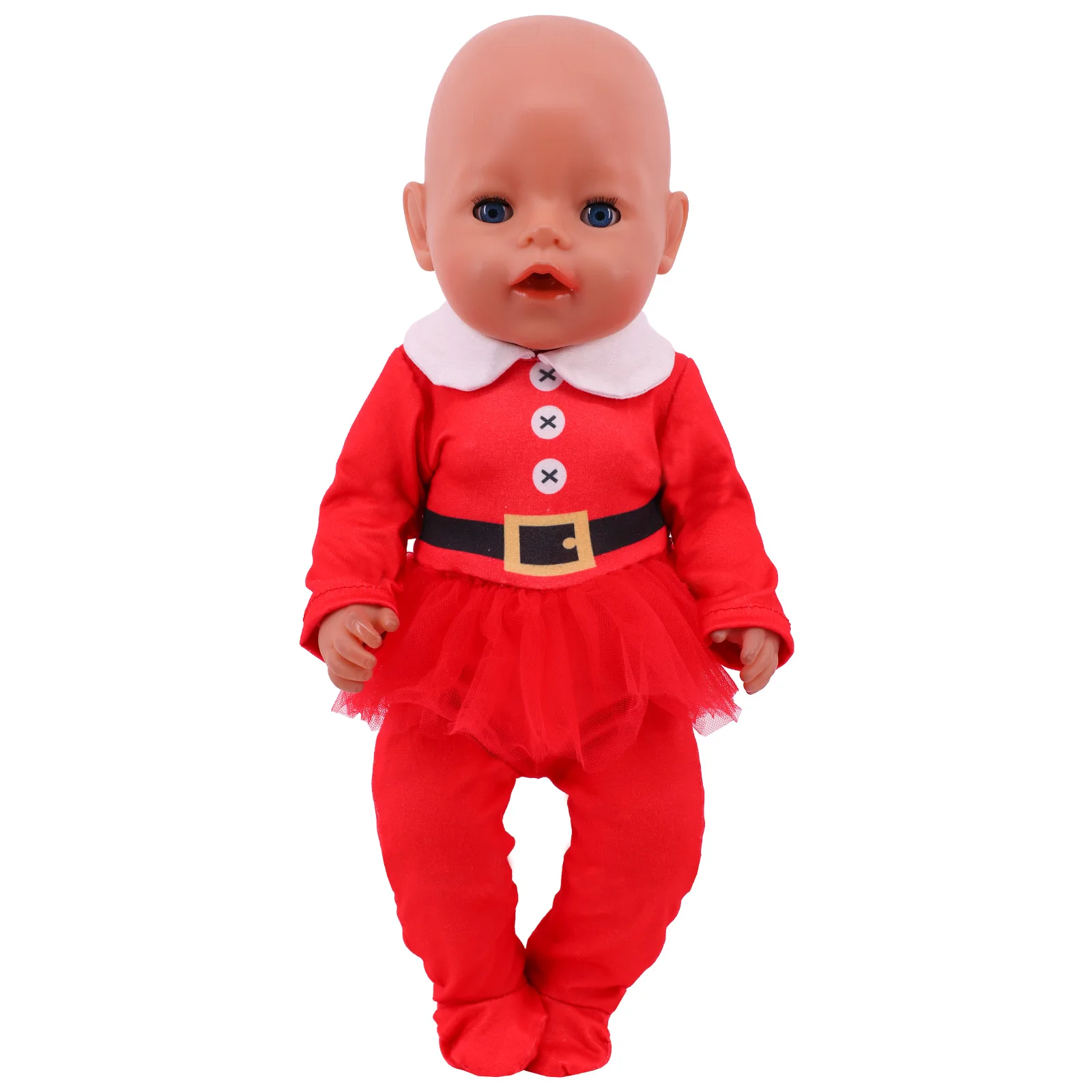 Red Reborn Doll Clothes Shoes Accessories Fits 18 Inch American&43Cm Baby Born New Doll Our Generation Girl`s Christmas Toy Gift