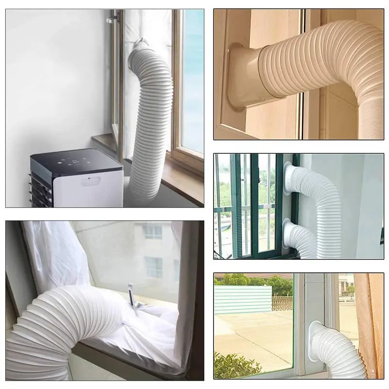 2M Universal Portable Air Conditioner Exhaust Hose AC Hose 150mm/130/110/100mm Air Conditioner Accessories Telescopic Vent Hose