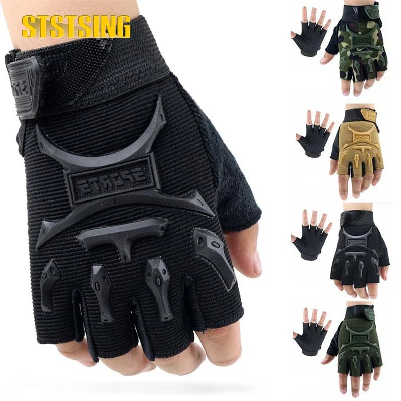 

1 Pair Kids Cycling Gloves Half Finger Bike Gloves Non-Slip Mitten Outdoor Sports Roller Skating Gloves for Boys and Girls