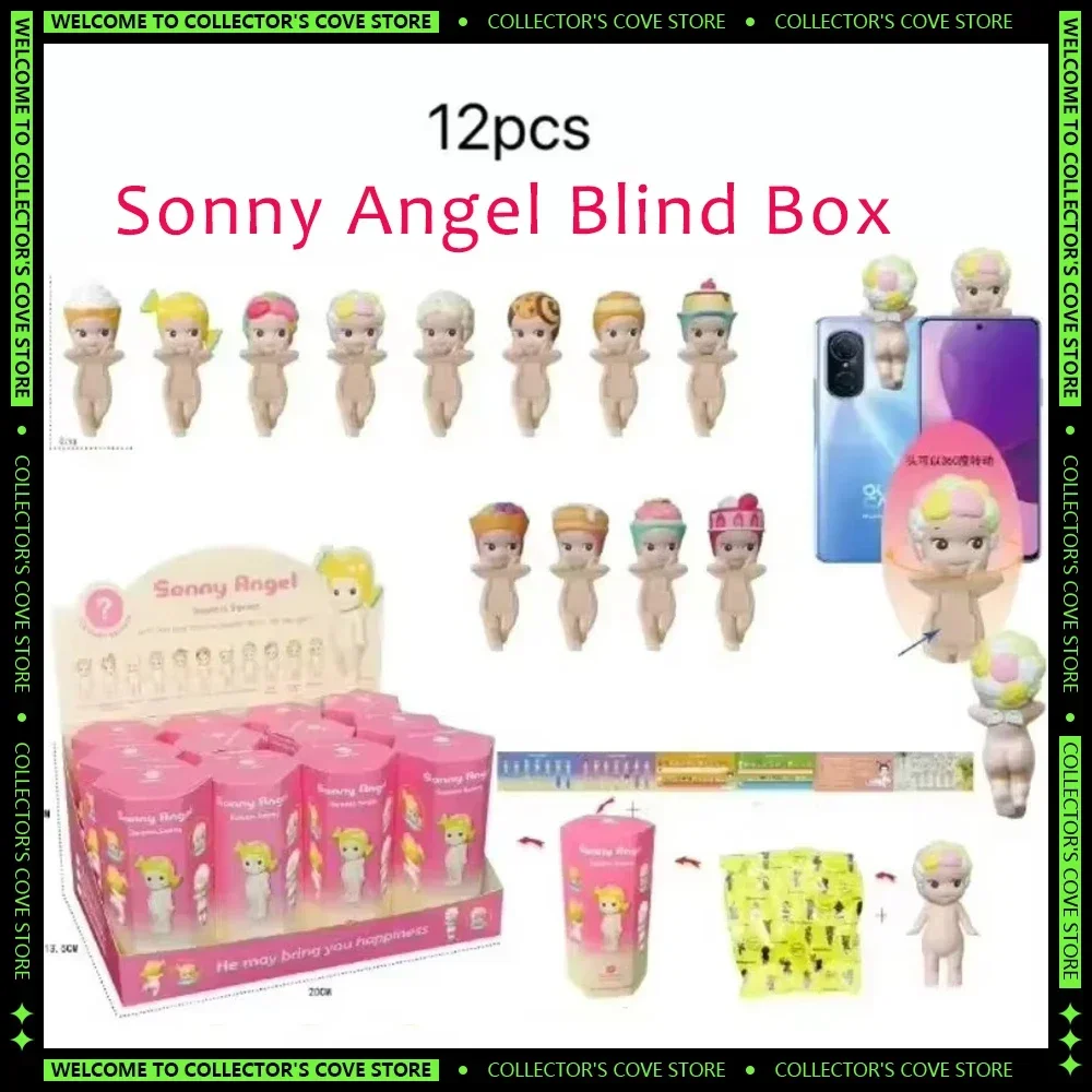 En Stock, periféricos de Sonny Angel, caja ciega, decoración de escritorio para teléfono móvil, adorno para coche, muñecas de Anime, serie de dulces, regalos de navidad, Juguetes