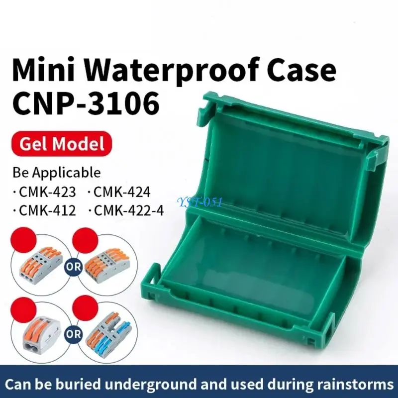 E15A Plastic Electrical Junction Box Gel Wire Connector Rainproof Easy Terminal Block For Electrical Connection Enduring