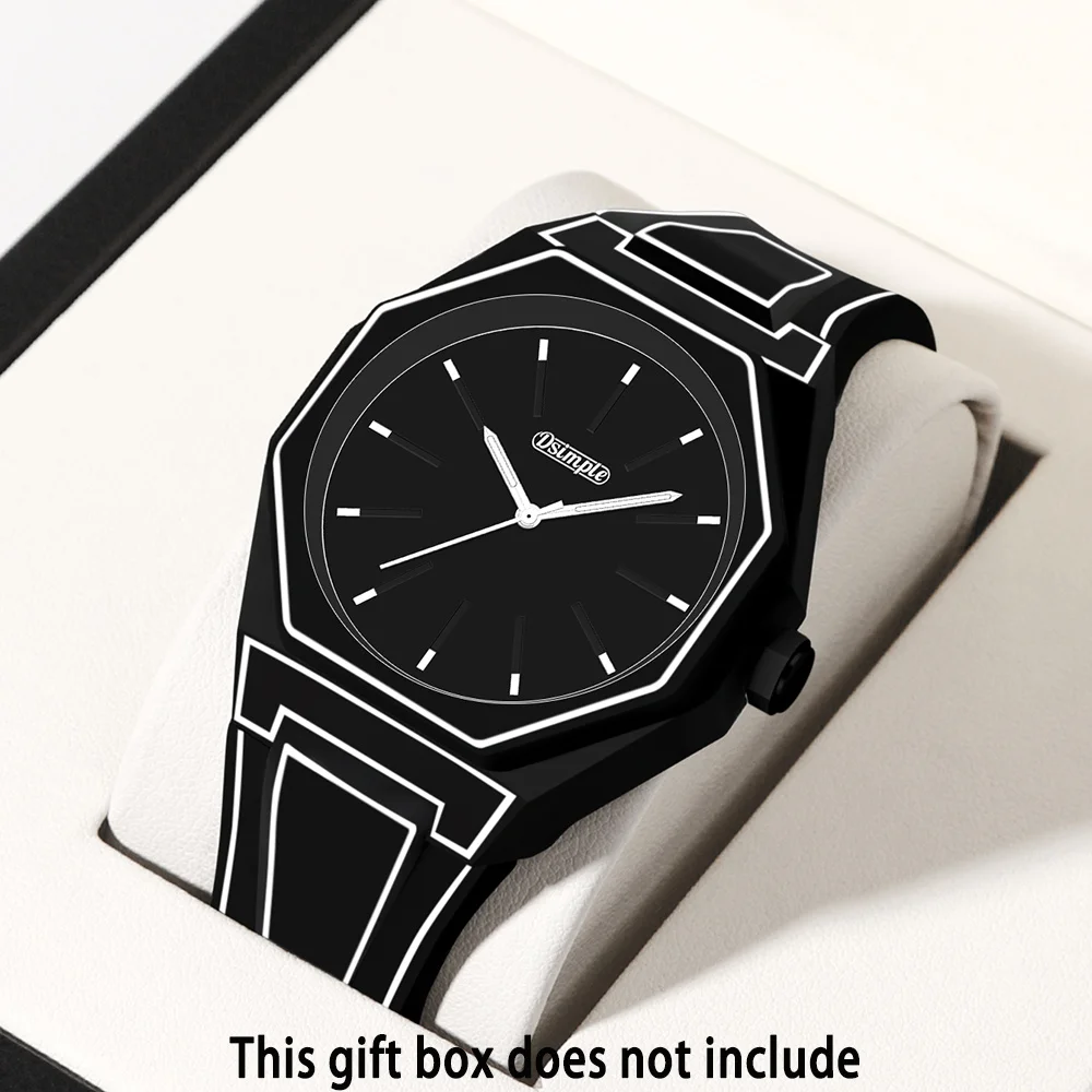 Preppy Style Quartz Wrist Watch - Round Dial, Electronic Drive, Silicone Strap, Unisex, Holiday Gifts