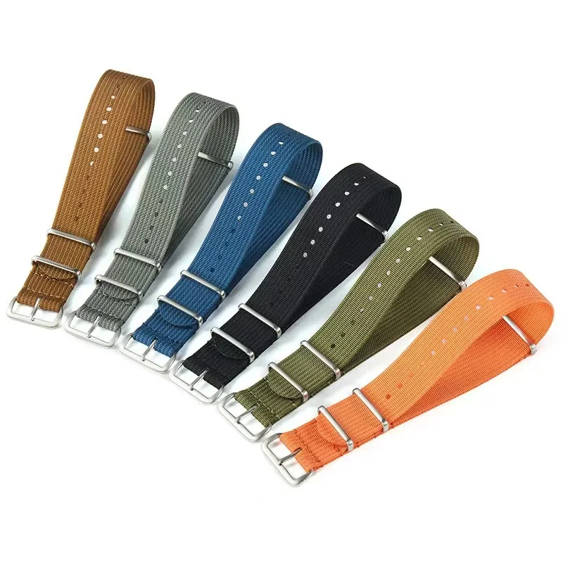 

High Density Nylon 18mm 20mm 22mm Watch Band Waterproof Watch Strap Military Casual Watchband Men's Army Sport Strap Replacement