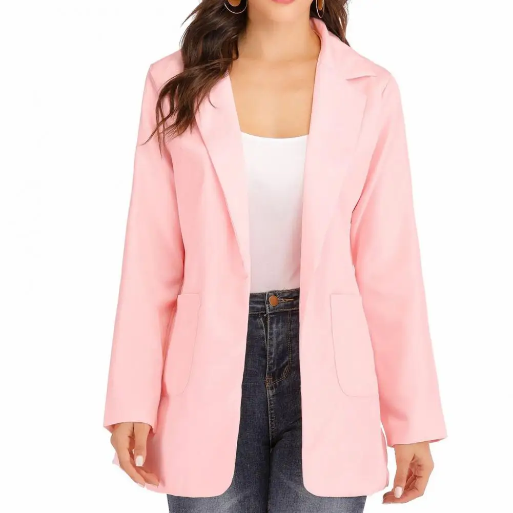 Blazer vintage coreano de grandes dimensões feminino, ternos de senhora do escritório, casaco de cor sólida, jaqueta casual solta, outerwear feminino