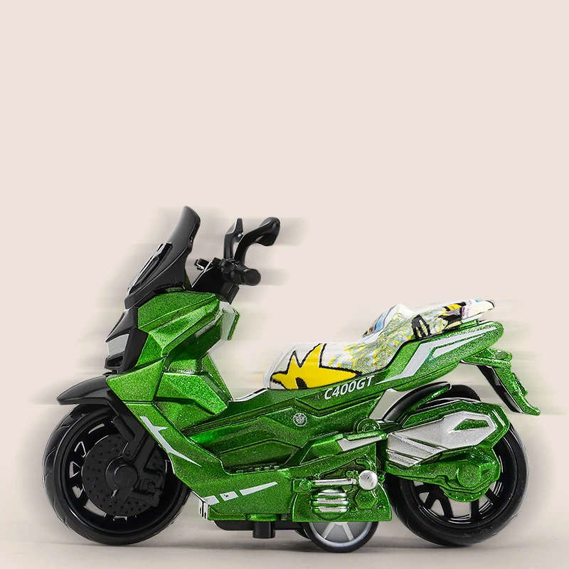 Kids Alloy Motorcycle Model Simulation Motorcycle Pull Back Toy Car Die Cast Mini Vehicles Car Toy Collectible Crafts Model Toys