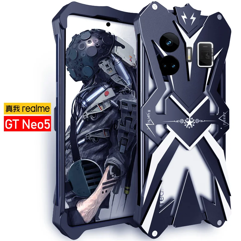 

Metal Steel Machinery Series Cases Thor For Realme GT Neo 5 Heavy Duty Armor Aluminum Phone Covers For Realme GT Neo5 Case Cover