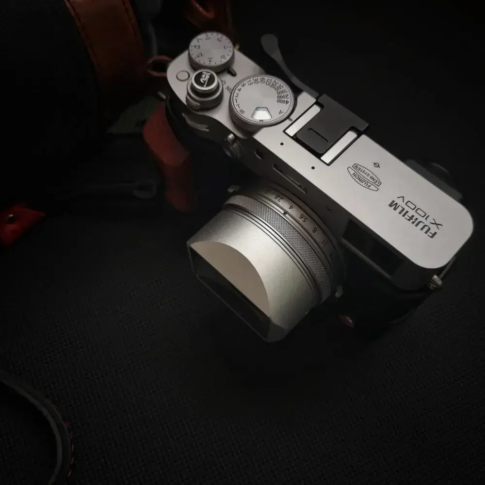 Metal Square Hood With 49nn Adapter Ring For Fujifilm FUJI X100V X100VI X100F Square Lens Hood with 49mm UV Filter