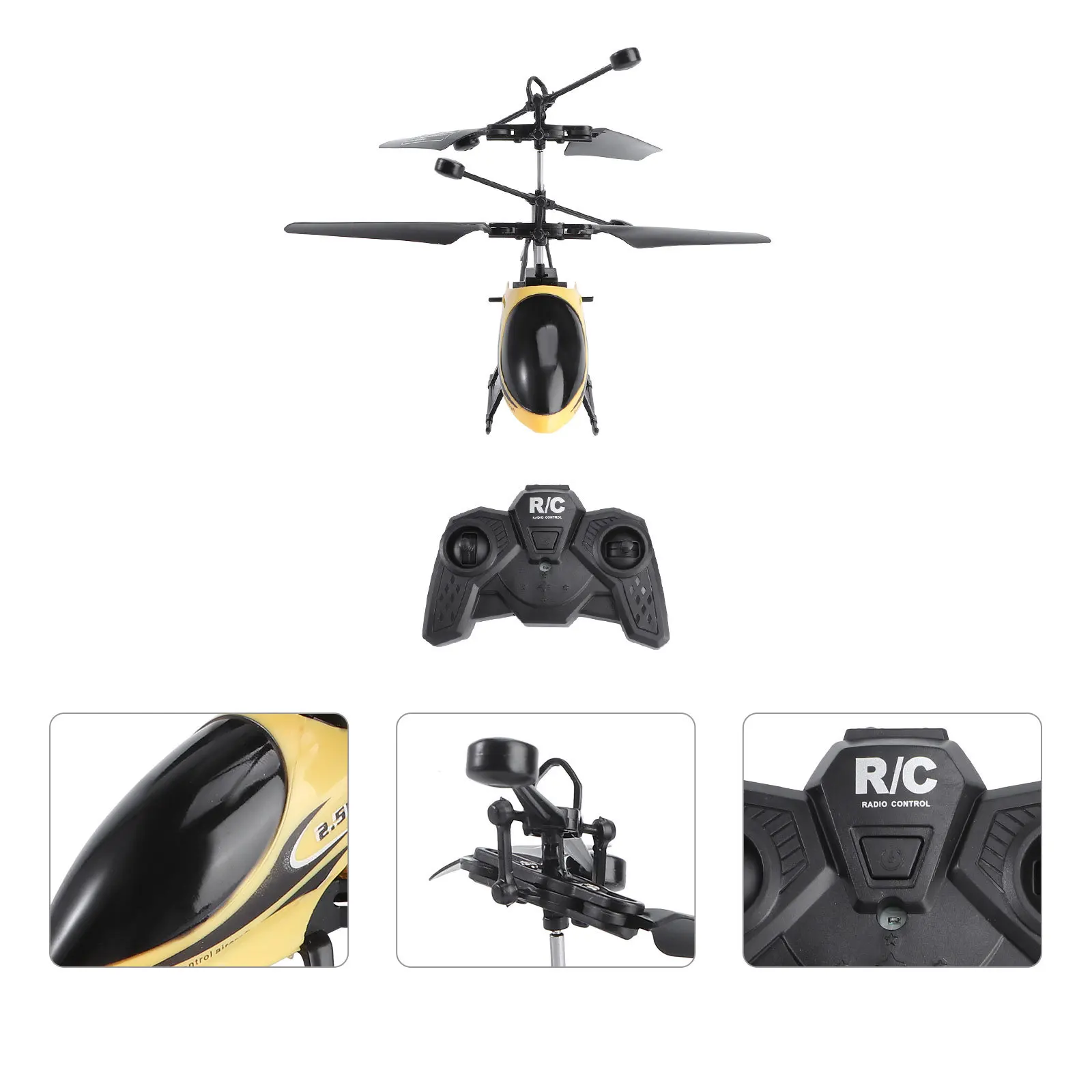 Rc 901 2채널 미니 Rc 헬리콥터 경량 견고한 소재 컬러풀 램프 동축 원격 제어 항공기 드론