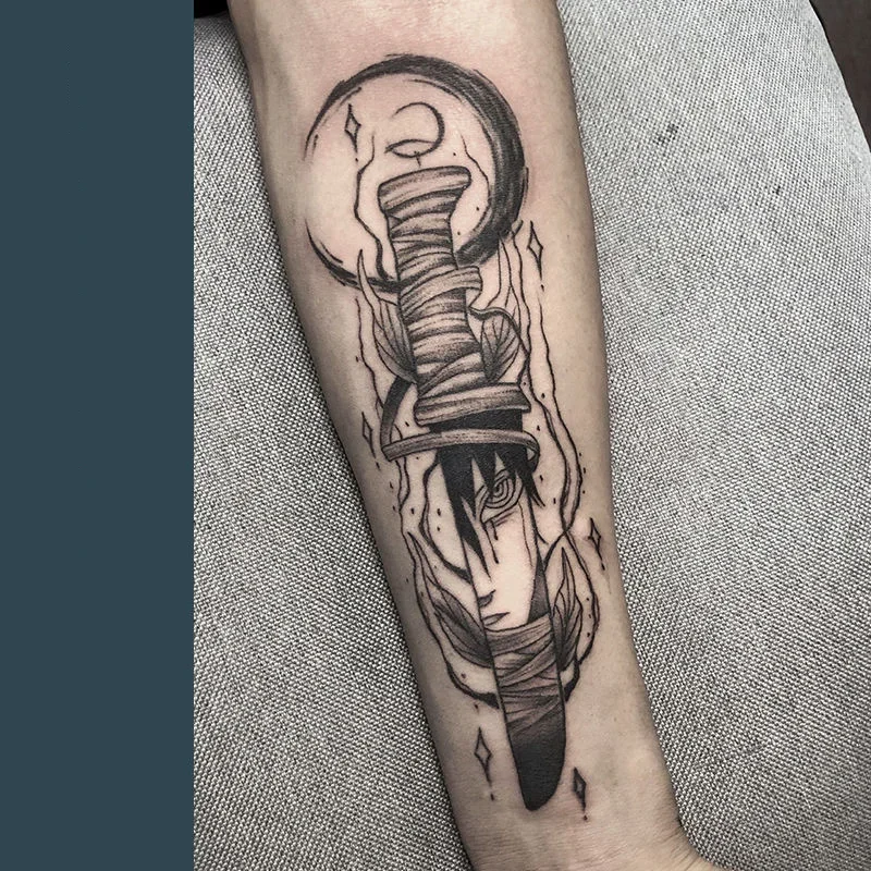 

Anime Stiletto Pattern Herbal Juice Temporary Tattoos Cartoon Tatoo Body Art Waterproof Fake Tattoo Sticker for Woman Man