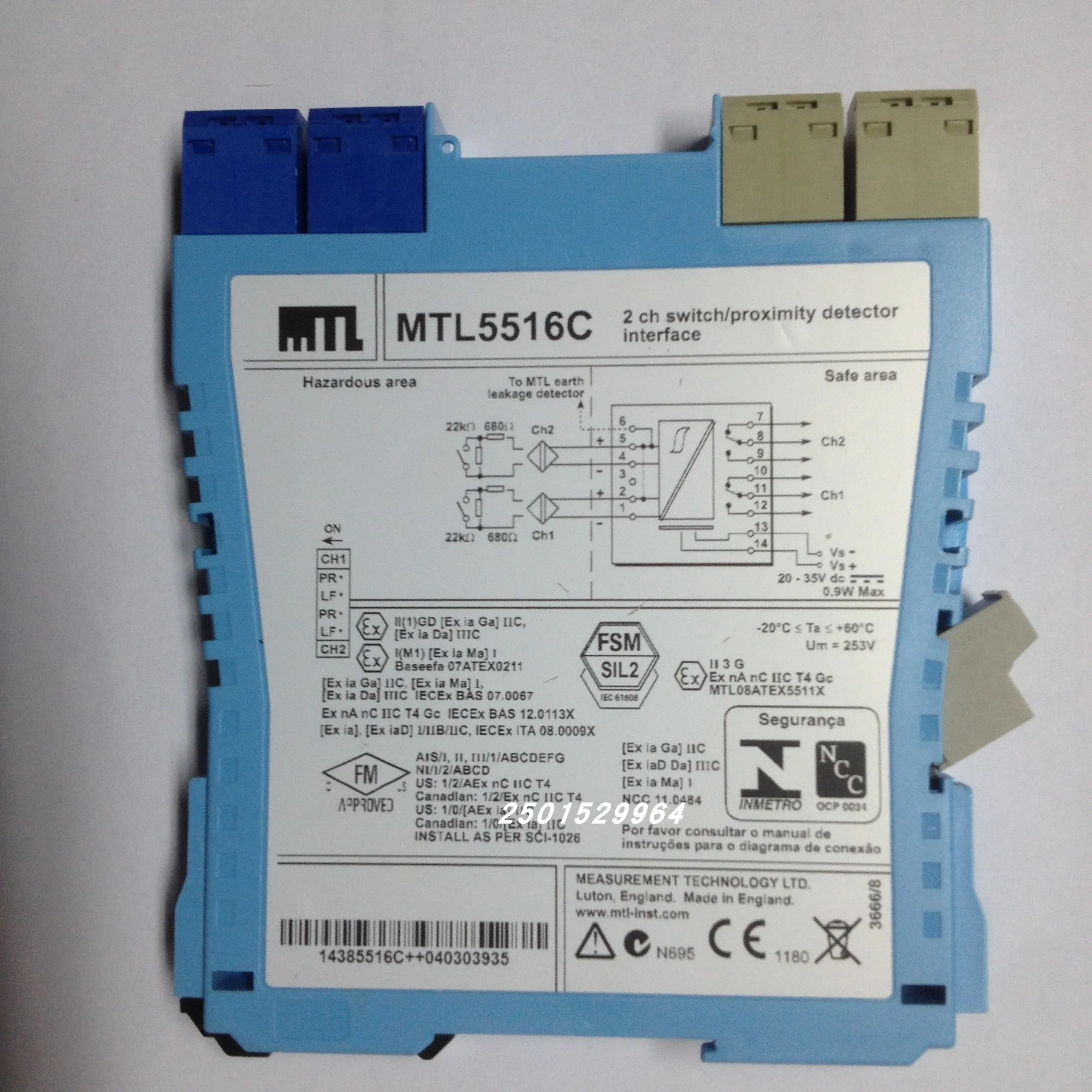 

Новая оригинальная защитная сетка Zener MTL MTL7765AC