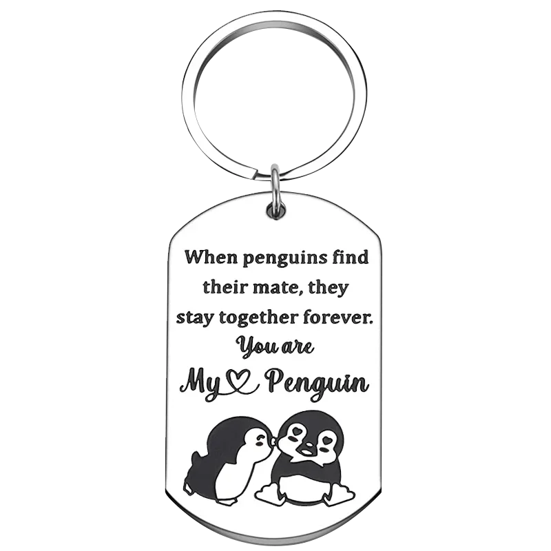 Cute Funny Penguin Gifts Keychain Birthday Valentines Gift Key Chain Pendant Boyfriend Girlfriend Husband Wife Couples Gift view 2