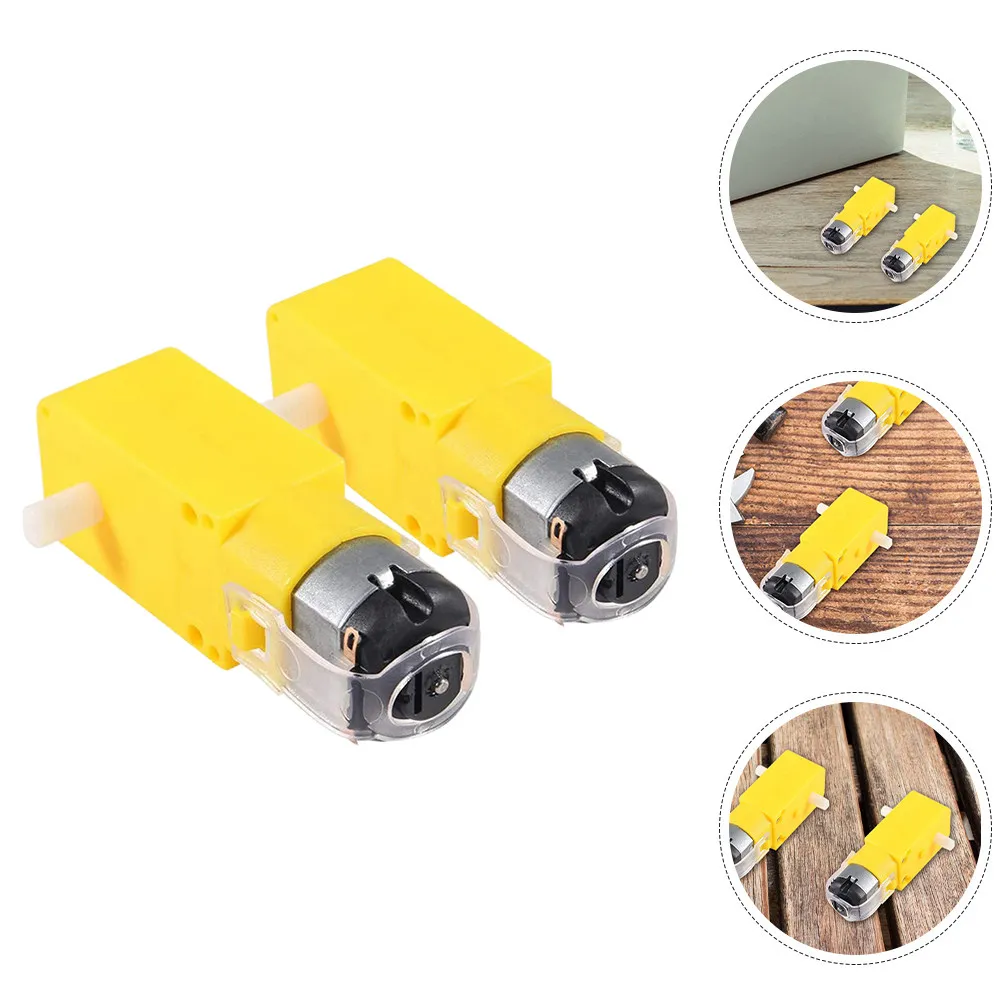 

2Pcs Gear Motor Dual Shaft Dc Gear Motor Intelligent Control Low Vibration for Rc Aircraft Robotics Car Chassis Systems