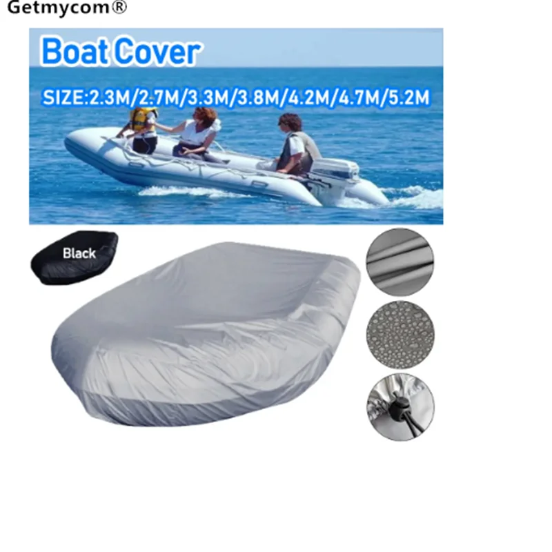 

V Shape Marine Boat Cover Waterproof Dustproof AntiUV Rain Snow Inflatable Boat Dinghy Fishing Rubber Boat Universal Kayak Cover