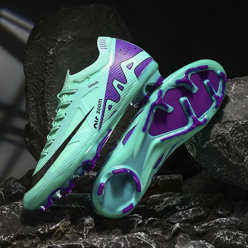 

Men Football Shoes Cleats Outdoor Grass Society Training Match Football Field Boots Resistant Studded Soccer Shoes Sport Wear