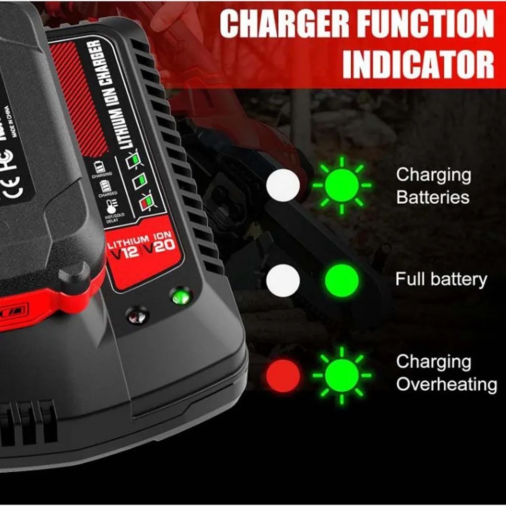 CMCB104 Battery Charger For Craftsman CMCB201 CMCB202 CMCB204 CMCB205 CMCB209 With LED Indicator Protection Power Tool