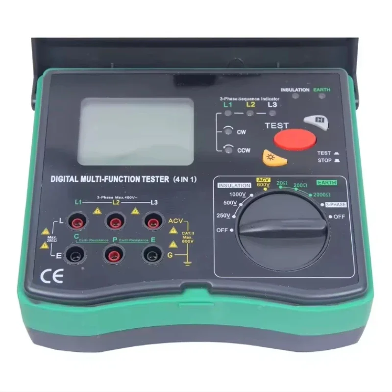 New Insulation Tester Earth Tester Meter Voltmeter Phase Indicator 4 in 1