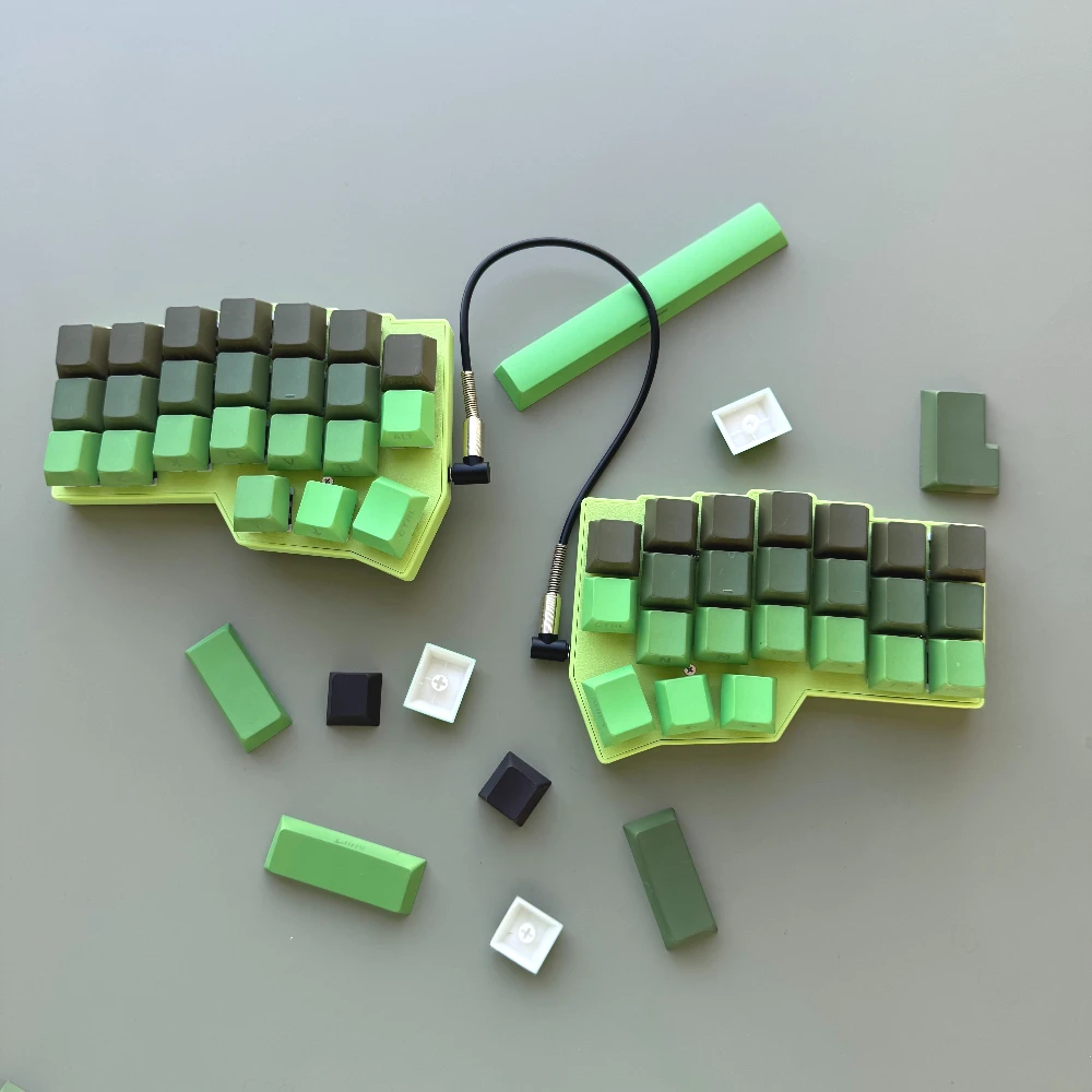 Tenting CorneV4.1 Spilt Keyboard Kit Green Pink Wired Hotswap Horn Keyboard Ergonomic Gaming Accessory Keyboard RGB VIAL Teclado view 6