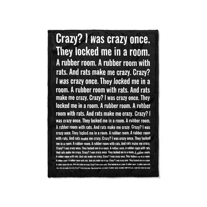 Gaslight Gatekeep Girlboss Crazy I Was Crazy Once Funny Meme Überwurfdecke, weiche Fleecedecke für Couch, Schlafzimmer, Wohnzimmer