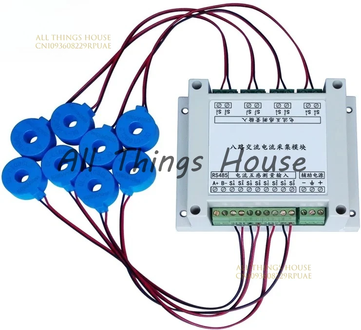 

Eight AC current acquisition module MODBUS-RTU protocol RS485 current measurement