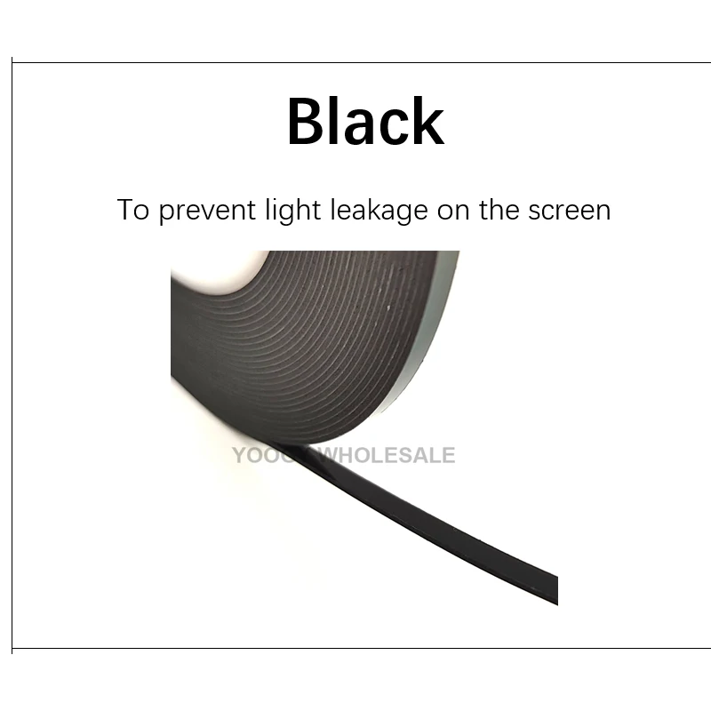 Full Screen Rework Double Adhesive Sponge Foam, Curved TV Set Matrix Frame Sealing Tape, 3/3.5/4/5mm wide, 10M/Roll, 1.26/0.86mm