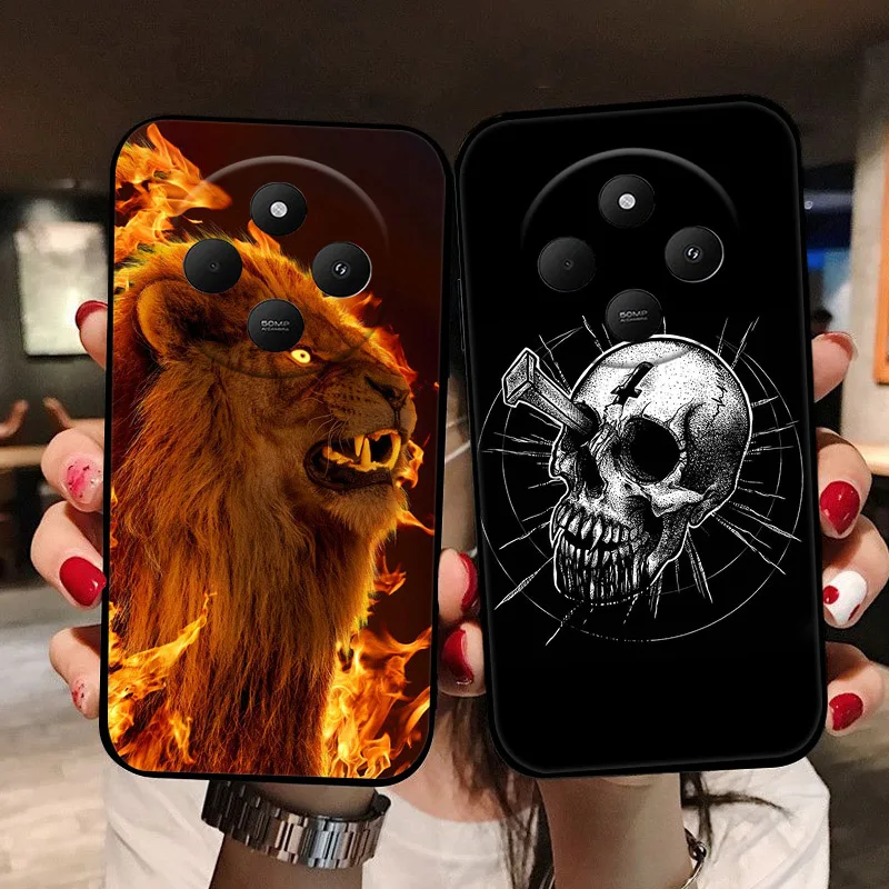 For Poco C75 Case Xiaomi Poco C75 Love Heart Silicone Phone Cover For Poco C75 Funda Camera Protection Shockproof Bumper Shell