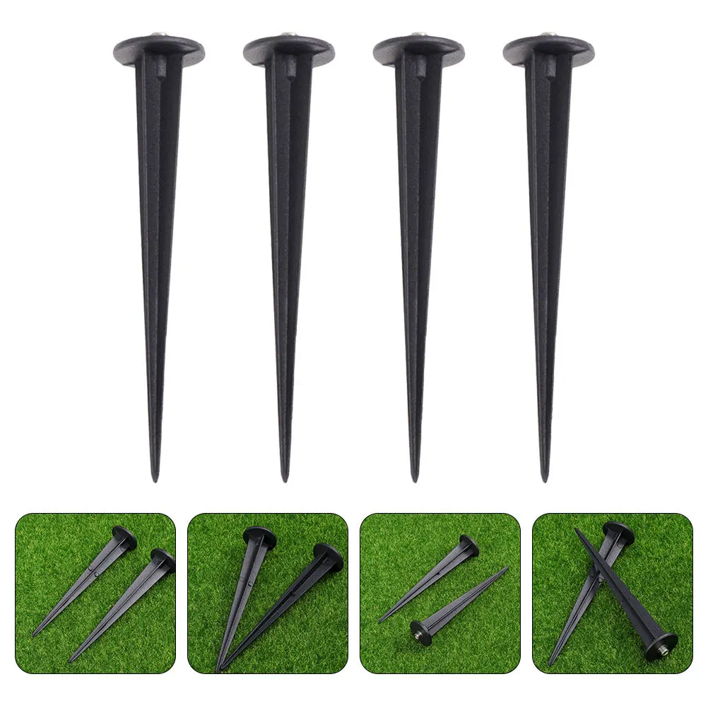 

4pcs Aluminum Ground Spikes For Solar Lights Garden Spotlights Black Lawn Lamp Accessories Landscape Lighting Outdoor Party