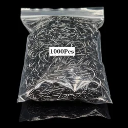 1000Pcs/Lot Barbed High Carbon Steel Carp Fishing Hooks 3#-12# Single Jig Ringed Eye Fishhooks Ice Fishing Tackle Accessories